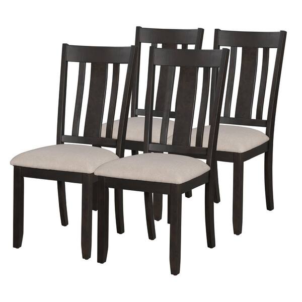 dark wood dining chairs set of 4