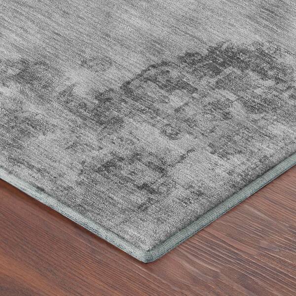 Mayfield Premium Machine Washable Abstract AMF2321 Gray 10 ft. x 14 ft. Area Rug