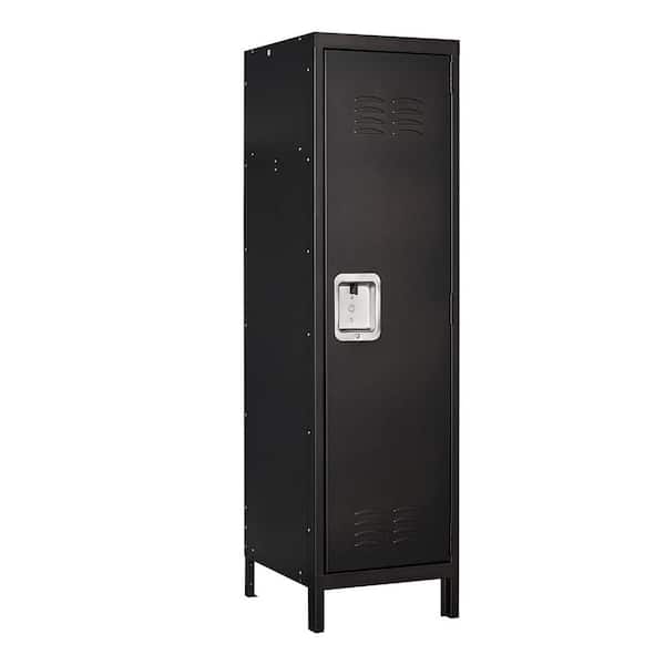 LISSIMO 55 in. H 1-Shelf Metal Storage Locker, Lockable Employees Metal Locker with Door, Steel Locker for Home, School, Office