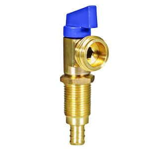 1/2 in. PEX B x 3/4 in. MHT Brass Washing Machine Replacement Valve Blue for Cold Water Supply