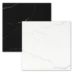 Peel and Stick Backsplash 12 in. x 12 in. Self Adhesive Wall Tile for Kitchen, Black and White (30-Pack, 30 sq. ft. )