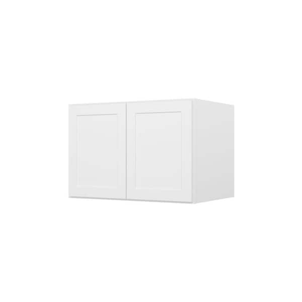 36 in. W x 24 in. D x 24 in. H Ready to Assemble Wall Kitchen Cabinet in White with 2 Door
