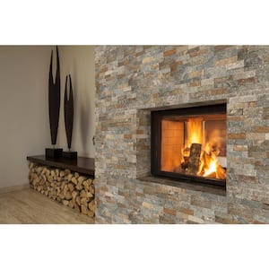 Take Home Tile Sample-Amber Falls Ledger Panel 4 in. x 4 in. Natural Quartzite Wall Tile