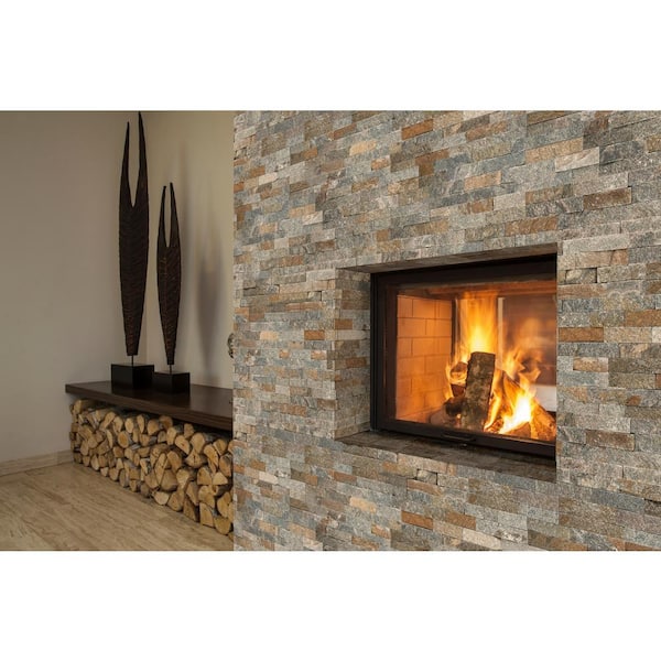 Amber Falls Ledger Panel 6 in. x 24 in. Natural Quartzite Wall Tile (6 sq. ft./case)