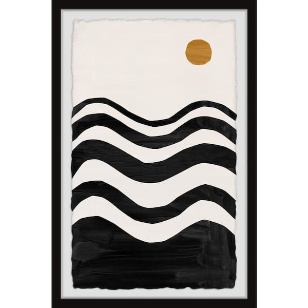Unbranded "Conflicted Landscape" by Marmont Hill Framed Abstract Art Print 30 in. x 20 in.
