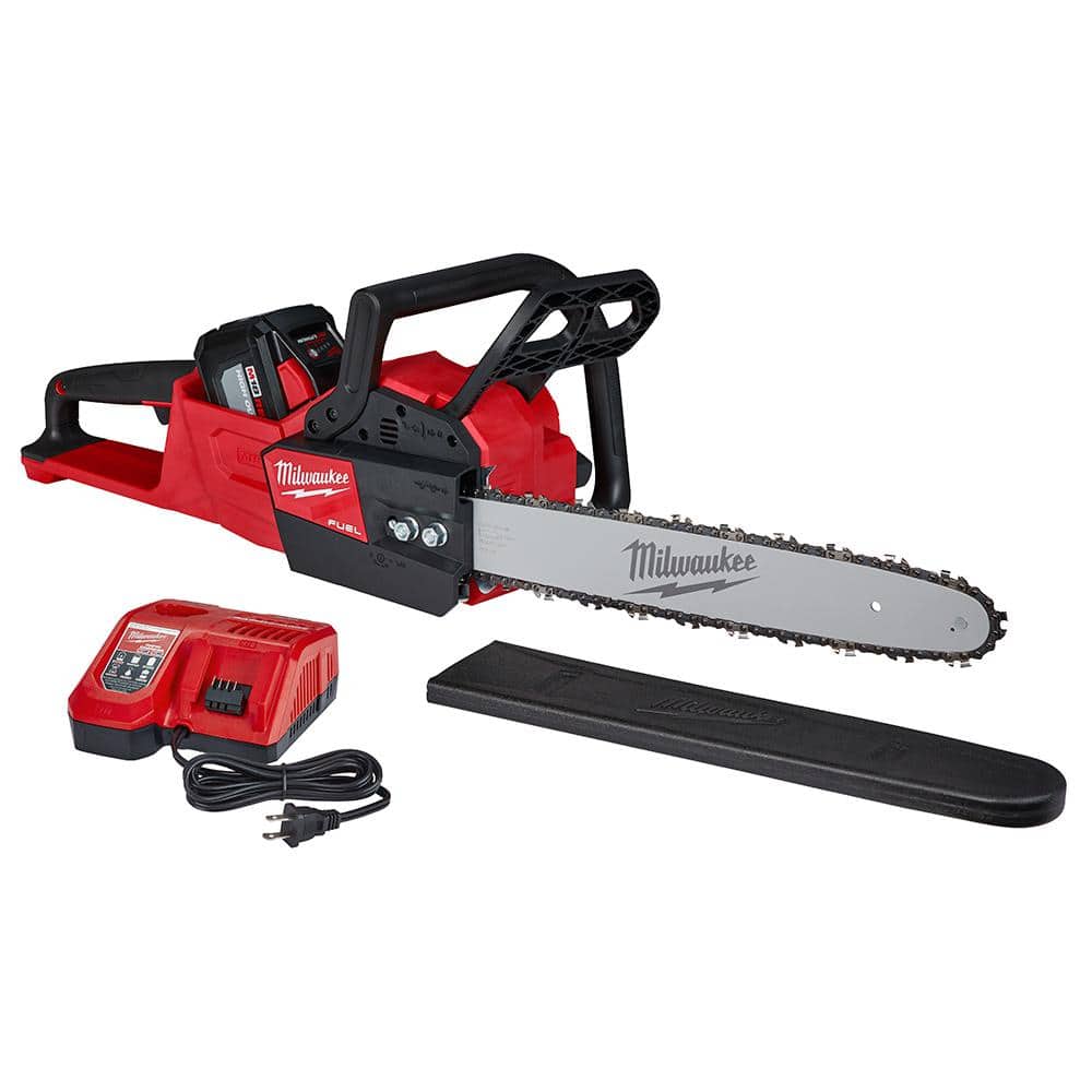 Milwaukee M18 FUEL 16 in. 18-Volt Lithium-Ion Brushless Battery Chainsaw  Kit with 12.0 Ah Battery and M18 Rapid Charger 2727-21HD The Home Depot