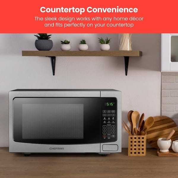 GE Profile 1.1-cu ft 800-Watt Sensor Cooking Controls Countertop Microwave  (Black) in the Countertop Microwaves department at