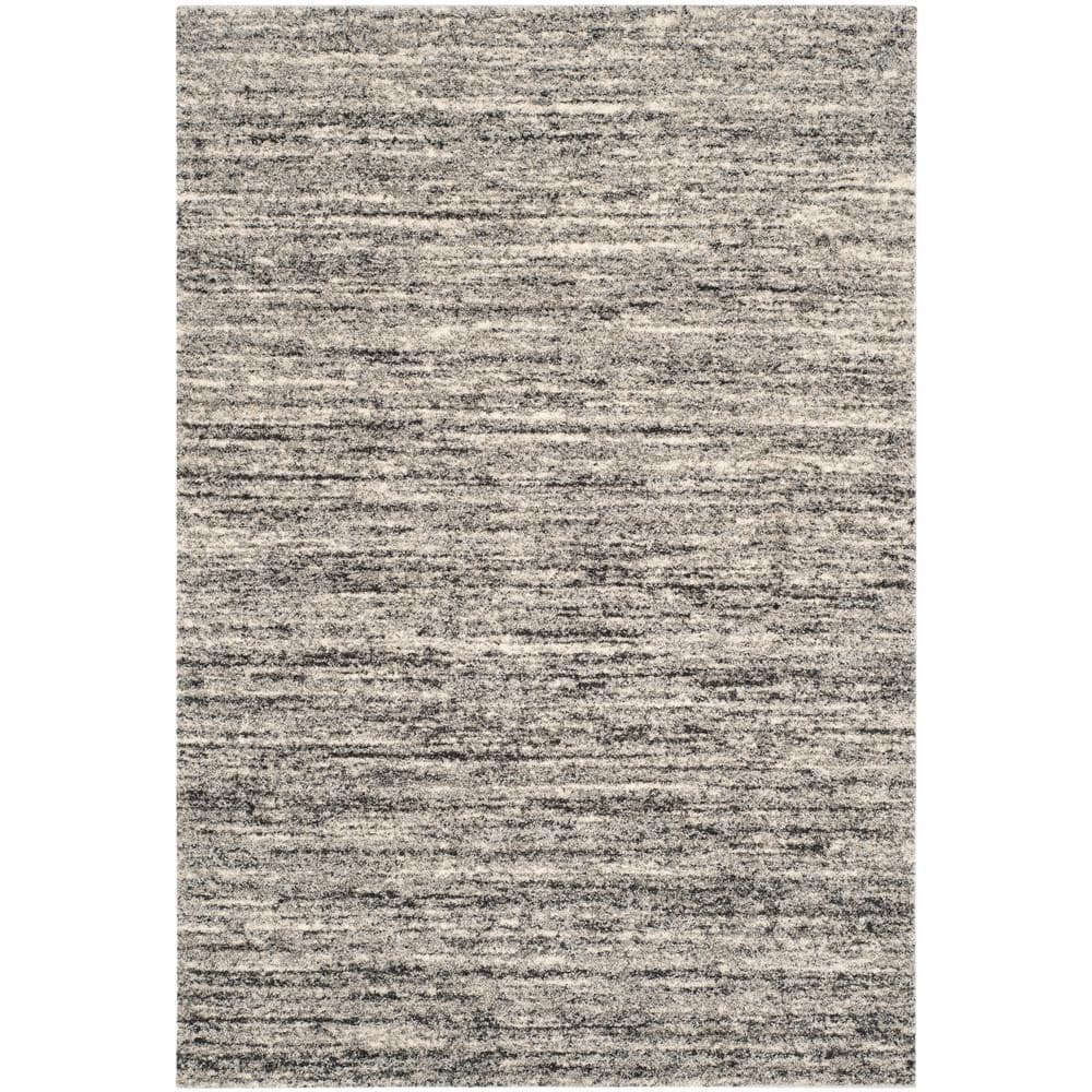 SAFAVIEH Retro Ivory/Gray 9 ft. x 12 ft. Striped Area Rug RET2133-1180 ...