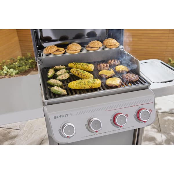Spirit E-425C 4-Burner Liquid Propane Gas Grill in Titanium with Sear Zone