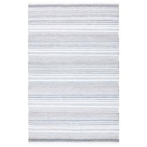 Kilim Ivory/Grey 8 ft. x 10 ft. Striped Area Rug