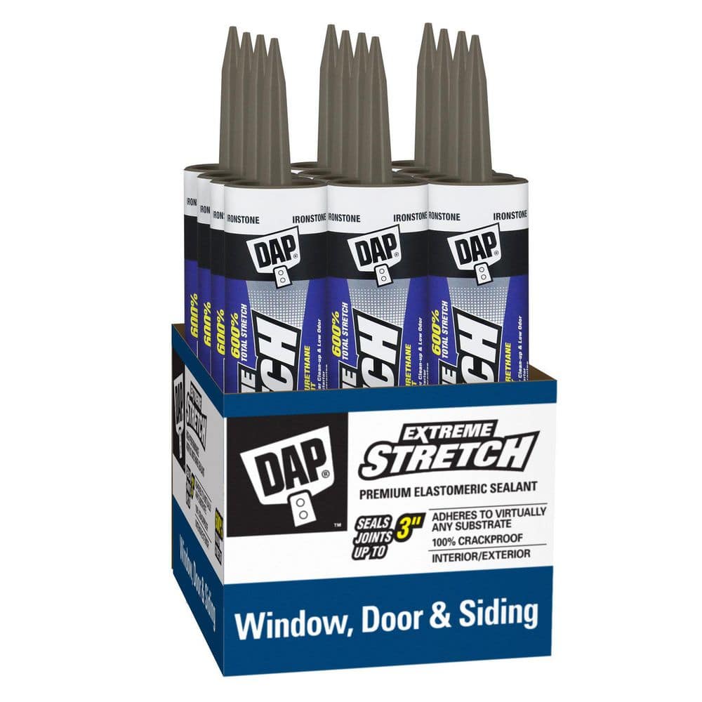 DAP Extreme Stretch 10.1 oz. Iron Stone Premium Crackproof Elastomeric Sealant (12-Pack) -  7079818712