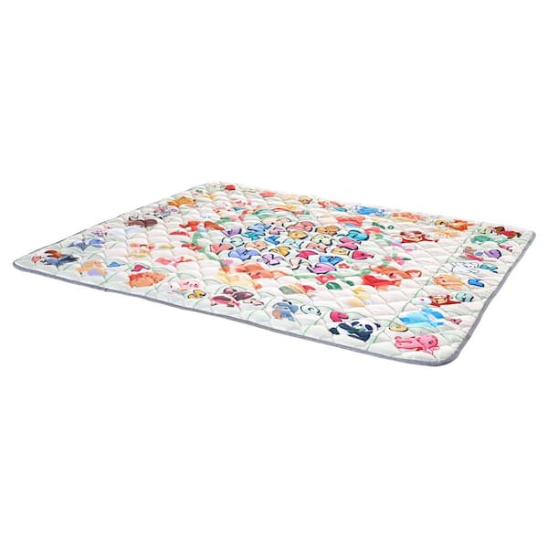 Baby Play Mat White 2 ft. x 2 ft. 59 in. Baby Crawling Mat Non-Slip 1-Piece Soft Playmat Indoor/Outdoor Area Rug
