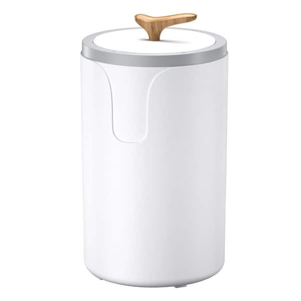 Electric Towel Warmer Bucket in White, 20L Fast Heating Towel Warmer for Bathroom w/Wood Handle, Auto-Off Blanket Heater