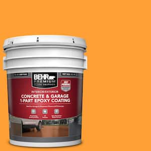 5 gal. #P250-7 Blazing Bonfire Self-Priming 1-Part Epoxy Satin Interior/Exterior Concrete and Garage Floor Paint