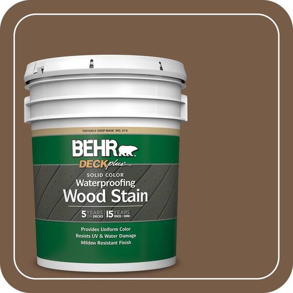 5 gal. #N250-7 Mission Brown Solid Color Waterproofing Exterior Wood Stain