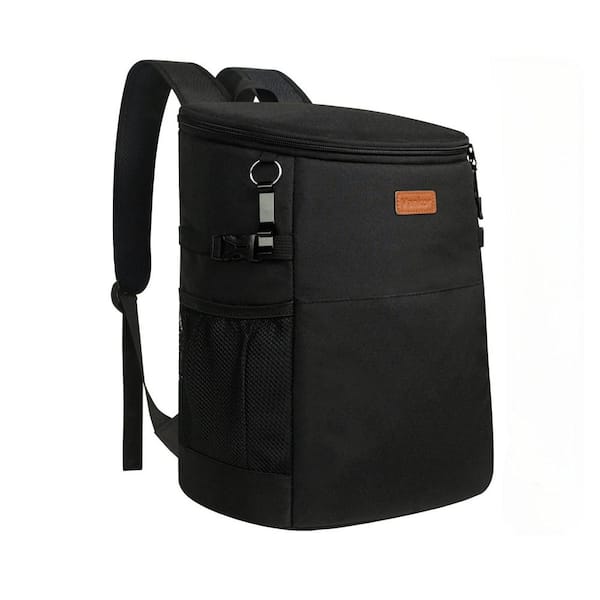 18 qt. Waterproof Camping Cooler Backpack Insulated Leak Proof Lunch Cooler Bag for Work, Beach and Picnic, Black