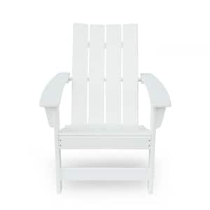 Panagiota Outdoor Resin Adirondack Chair in White (Set of 1)