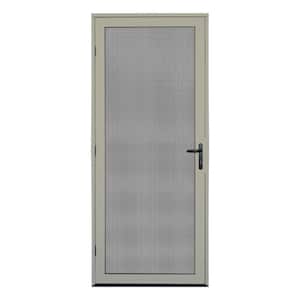 32 in. x 80 in. Almond Surface Mount Ultimate Security Screen Door with Meshtec Screen