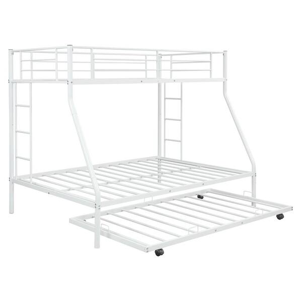 white bunk bed frame