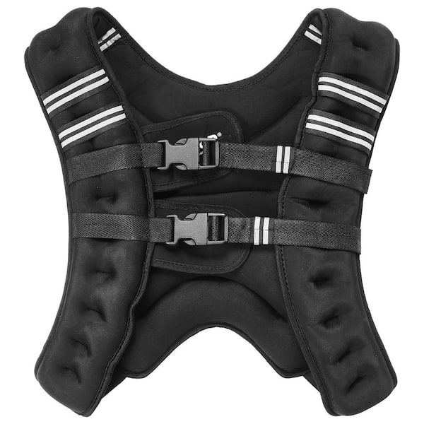 Weighted Vest, 20 lbs. Weight Vest with Reflective Stripe, Adjustable Buckle Body Weight Vest for Men Women
