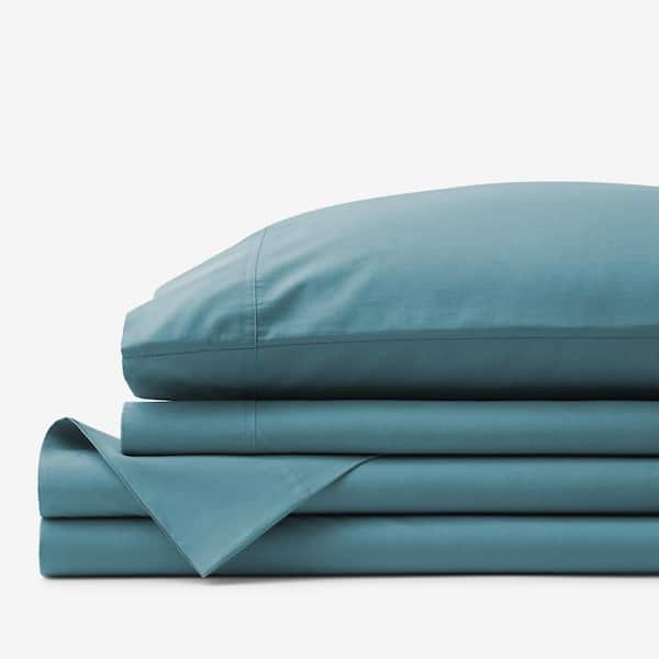 The Company Store Legends Hotel 4-Piece Mineral Solid 400-Thread Count Supima Cotton Percale California King Deep Pocket Sheet Set