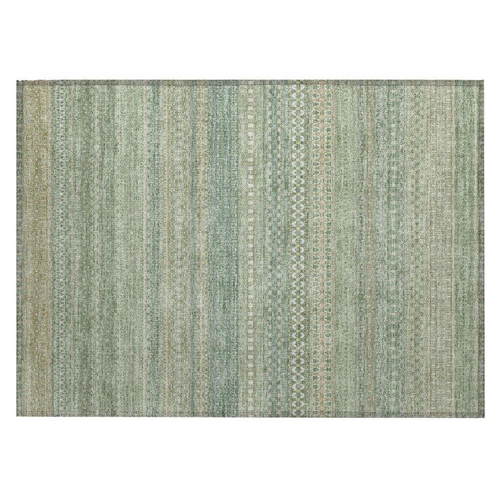 Artichoke Green 2 ft. x 3 ft. Woven Striped Polyester Rectangle Indoor/Outdoor Area Rug price history on PriceWatchPro