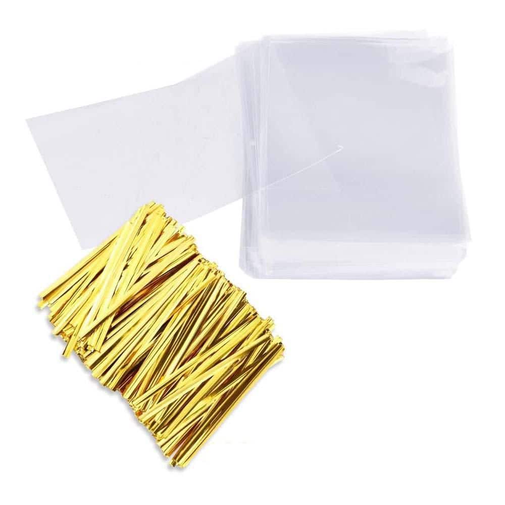 Clear Cellophane Cake Pop Treat Bags 300-Pieces 3 x 5 in. with Twist Ties 1.4 Mils Thickness for Candy Cookie Wrapping price history on PriceWatchPro