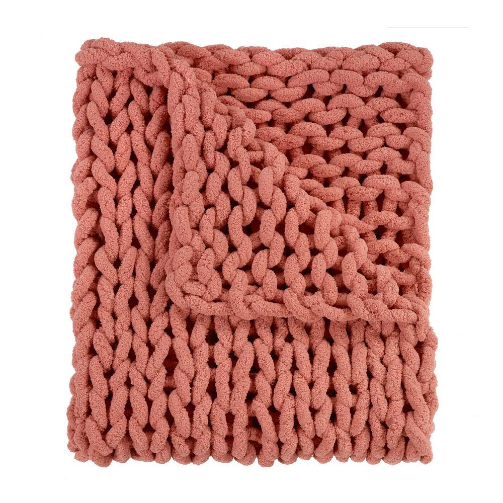 Canyon Clay Chunky Knitted Chenille 50x40 Throw