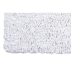 Shaggy Lux Bath Rug 100% Cotton Bath Rugs Set, 24x36 Rectangle, White