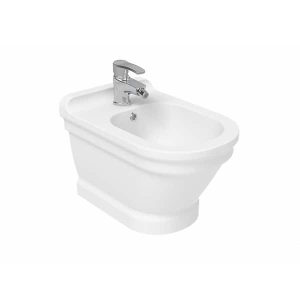 Antique Wall Mount Elongated Bidet in Glossy White