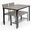 4-Pieces Gray Wood Top Dining Table Set Kitchen Ta - rated 2 stars from 4 reviews