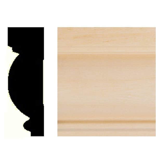 7/8 in. x 2-5/8 in. x 8 ft. Basswood Wood Casing/Chair Rail Moulding
