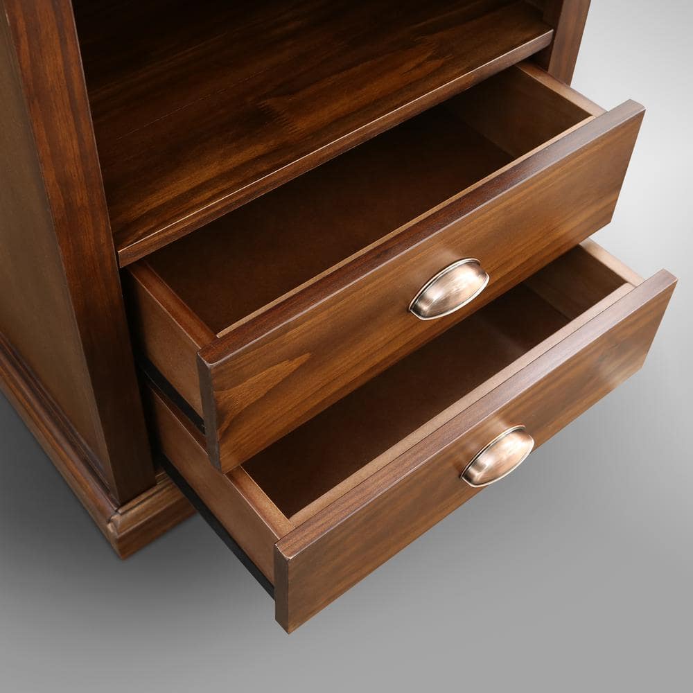 Lincoln 20" Mocha Solid Wood Nightstand with Concealed Drawer