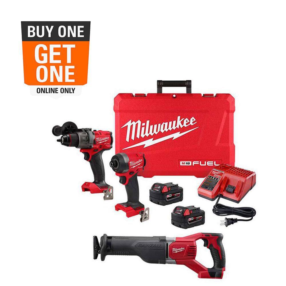 M18 FUEL 18-V Lithium-Ion Brushless Cordless Hammer Drill and Impact Driver Combo Kit (2-Tool) with Reciprocating Saw price history on PriceWatchPro