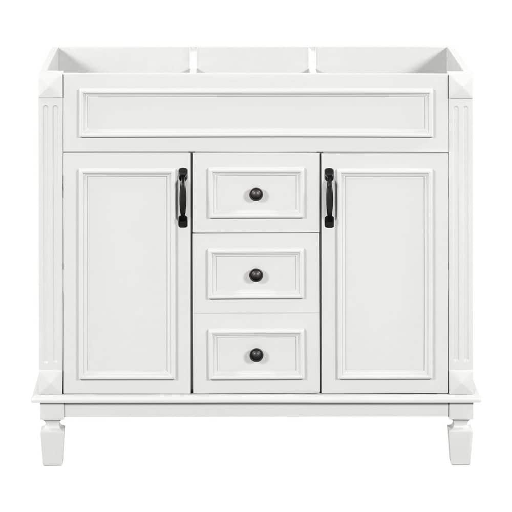 Modern 36 in. MDF Bath Vanity Cabinet without Top in White with 2 Soft Closing Doors and 2 Drawers price history on PriceWatchPro
