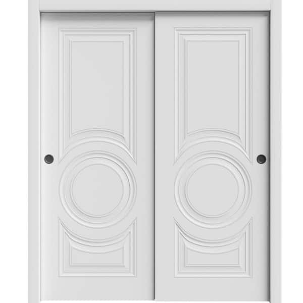 7801 36 in. x 96 in. Sold Core White Color Wood Sliding Door