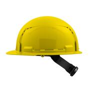 BOLT Yellow Type 1 Class C Front Brim Vented Hard Hat with 4-Point Ratcheting Suspension (10-Pack)