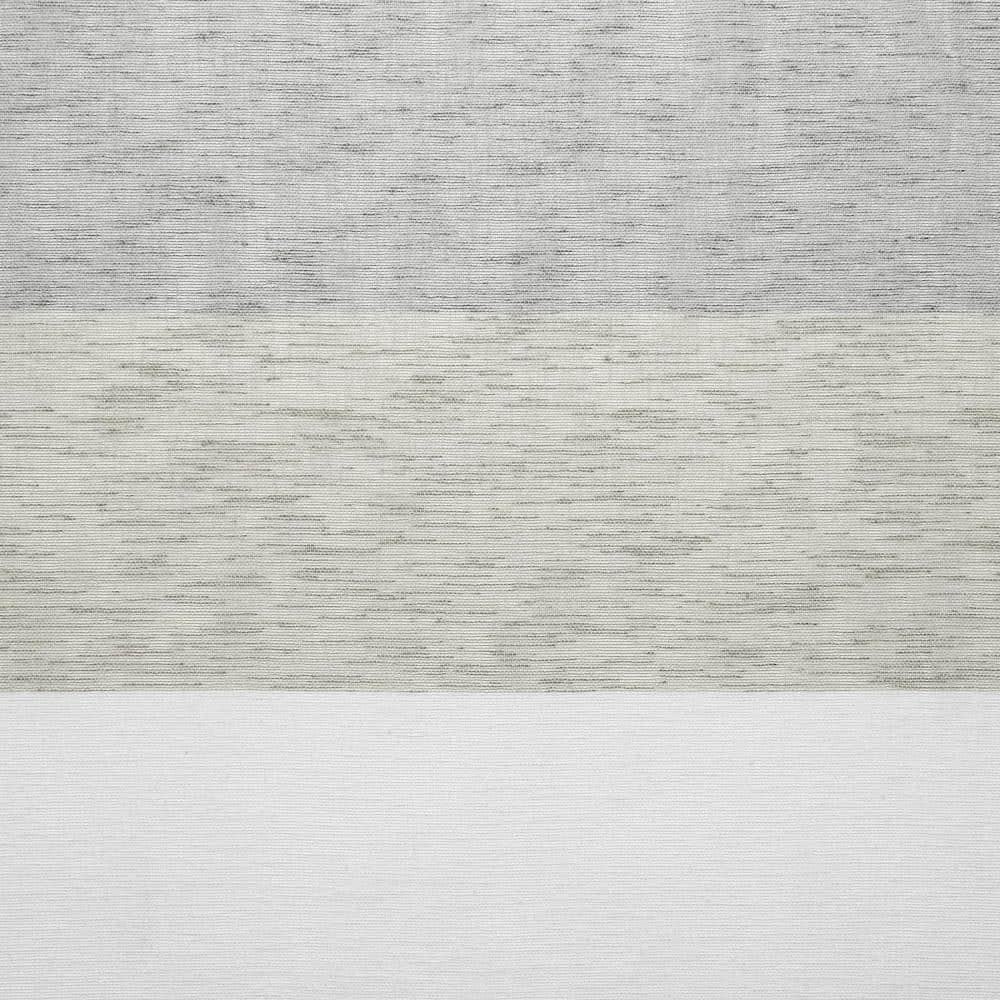 Dove Gray Light Filtering Striped Linen Look Curtain Panels, 54"x84"