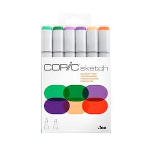 Sketch Marker Set, Secondary Tones, (6-Colors)