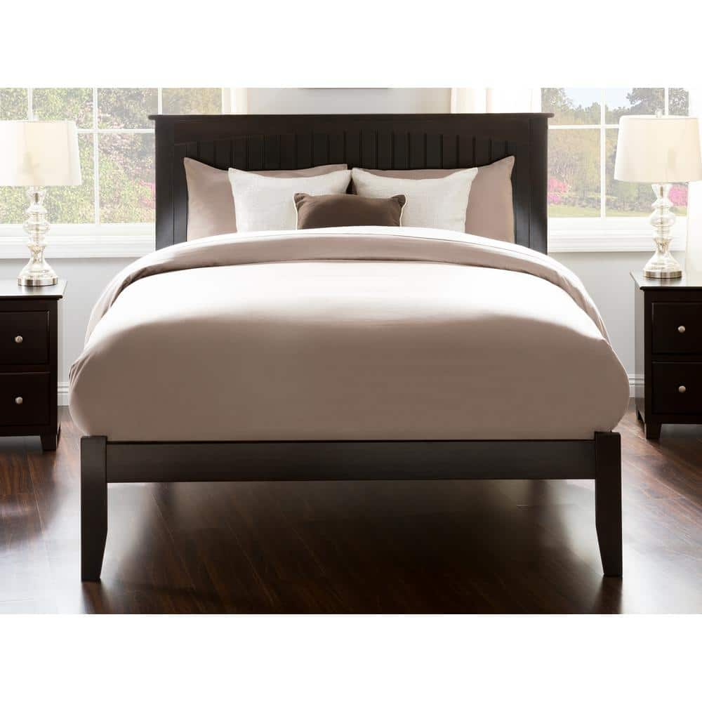 Black Finish Wood 6Pcs Platform Queen Bed Set