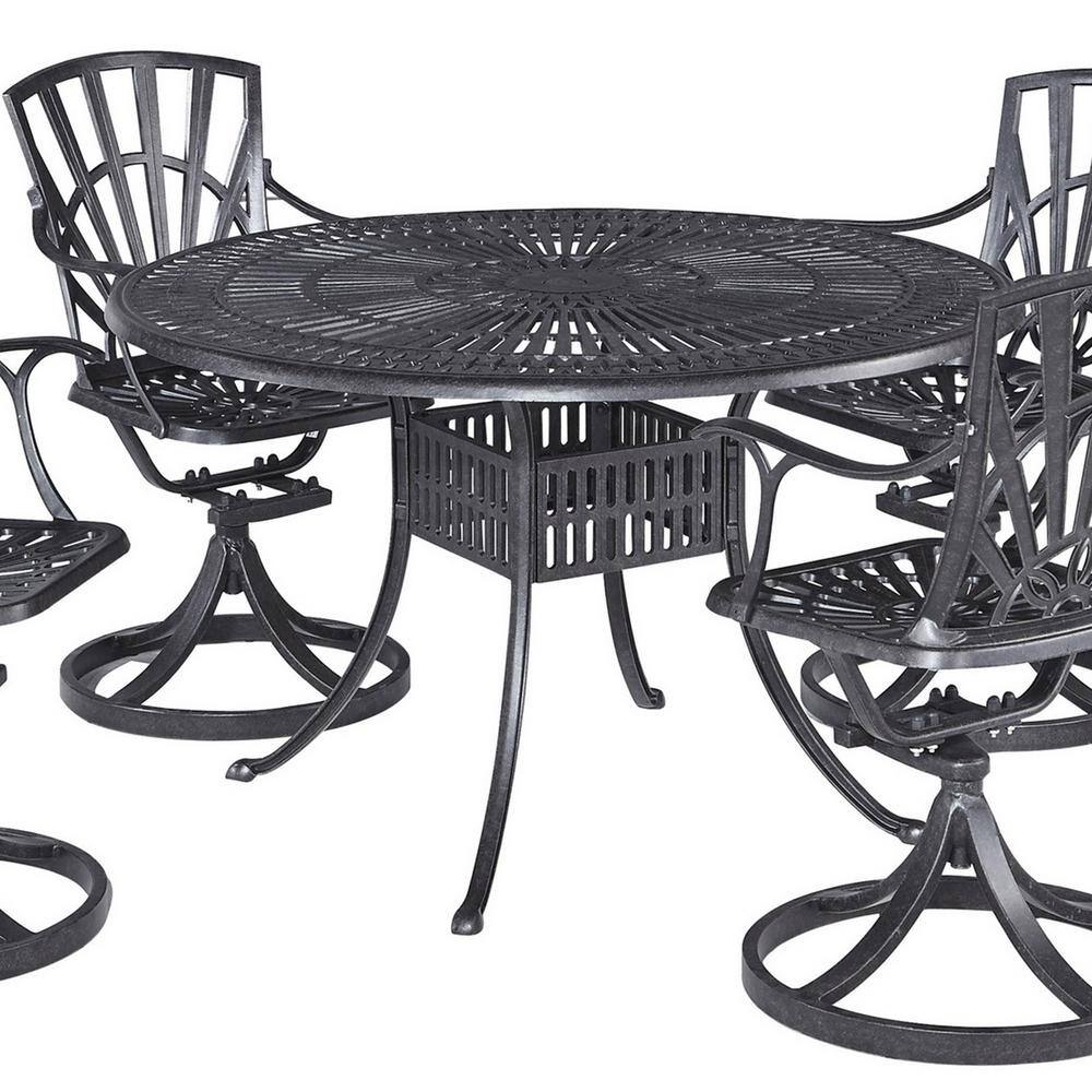 Charleston 48" Square Charcoal Aluminum Outdoor Dining Table