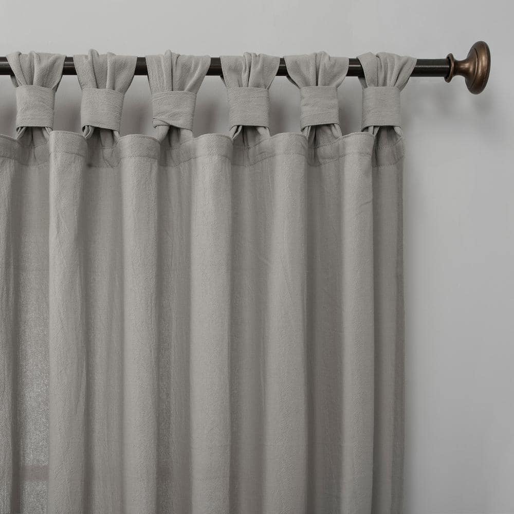 Silver Sheer Cotton Tab Top Window Panel