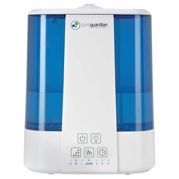 2 gal. Ultrasonic Warm and Cool Mist Humidifier, Rooms up to 560 sq. ft., Blue/White, 100 Hour Runtime on Low