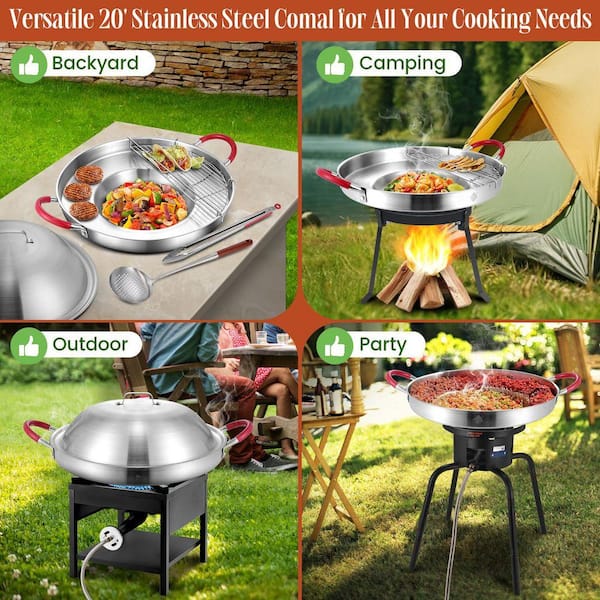 ARC Advanced Royal Champion Stainless Steel 20 in. Mexican Comal