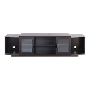 Estancia 72 in. Cappuccino TV Stand with 4-Open Shelf Fits TV's up to 83 in. with Cable Management