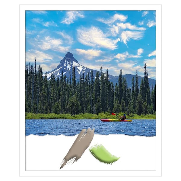 Amanti Art Svelte White Wood Picture Frame Opening Size 18 x 22 in.