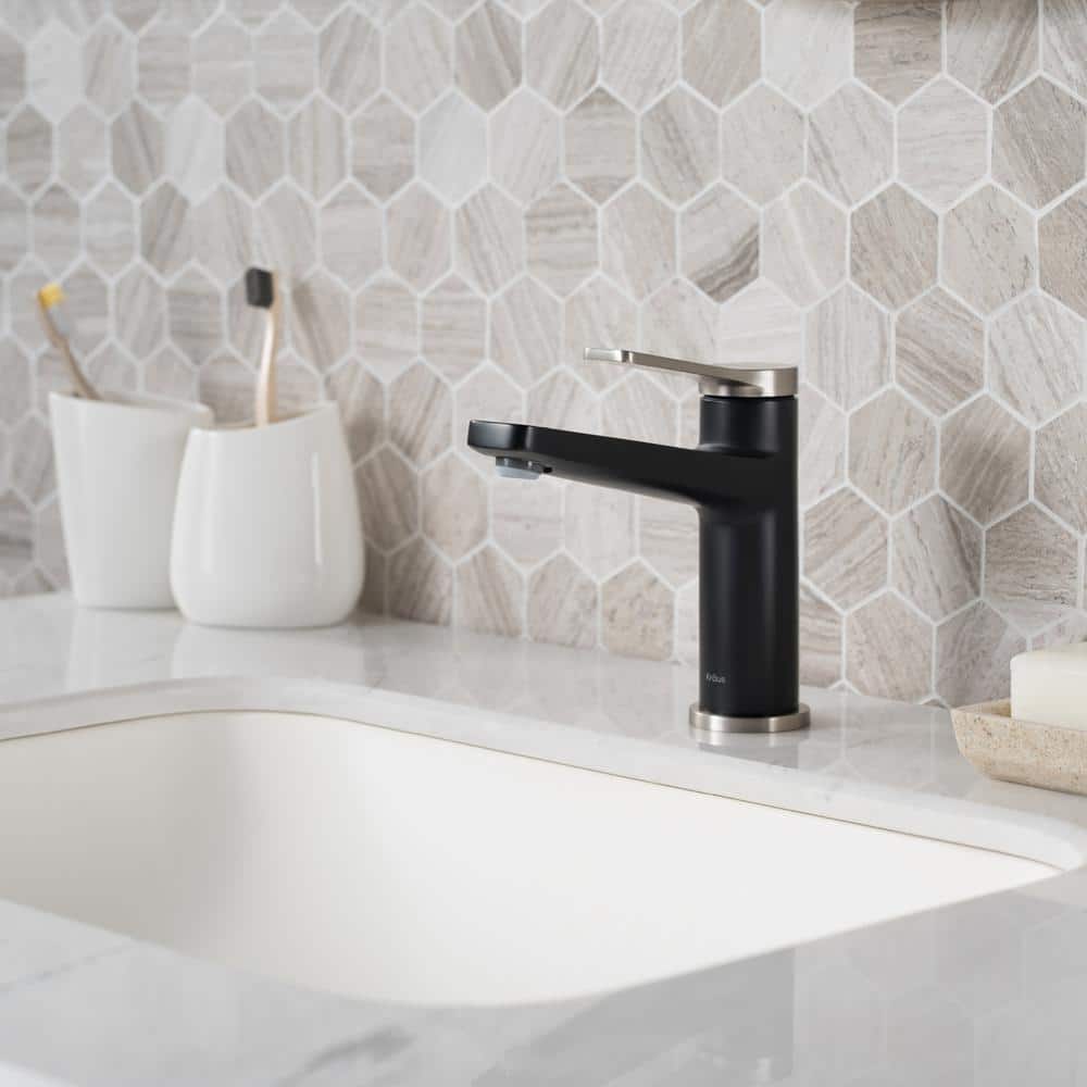Slimline Indy 6.75" Spot Free Stainless Steel Single Handle Bathroom Faucet