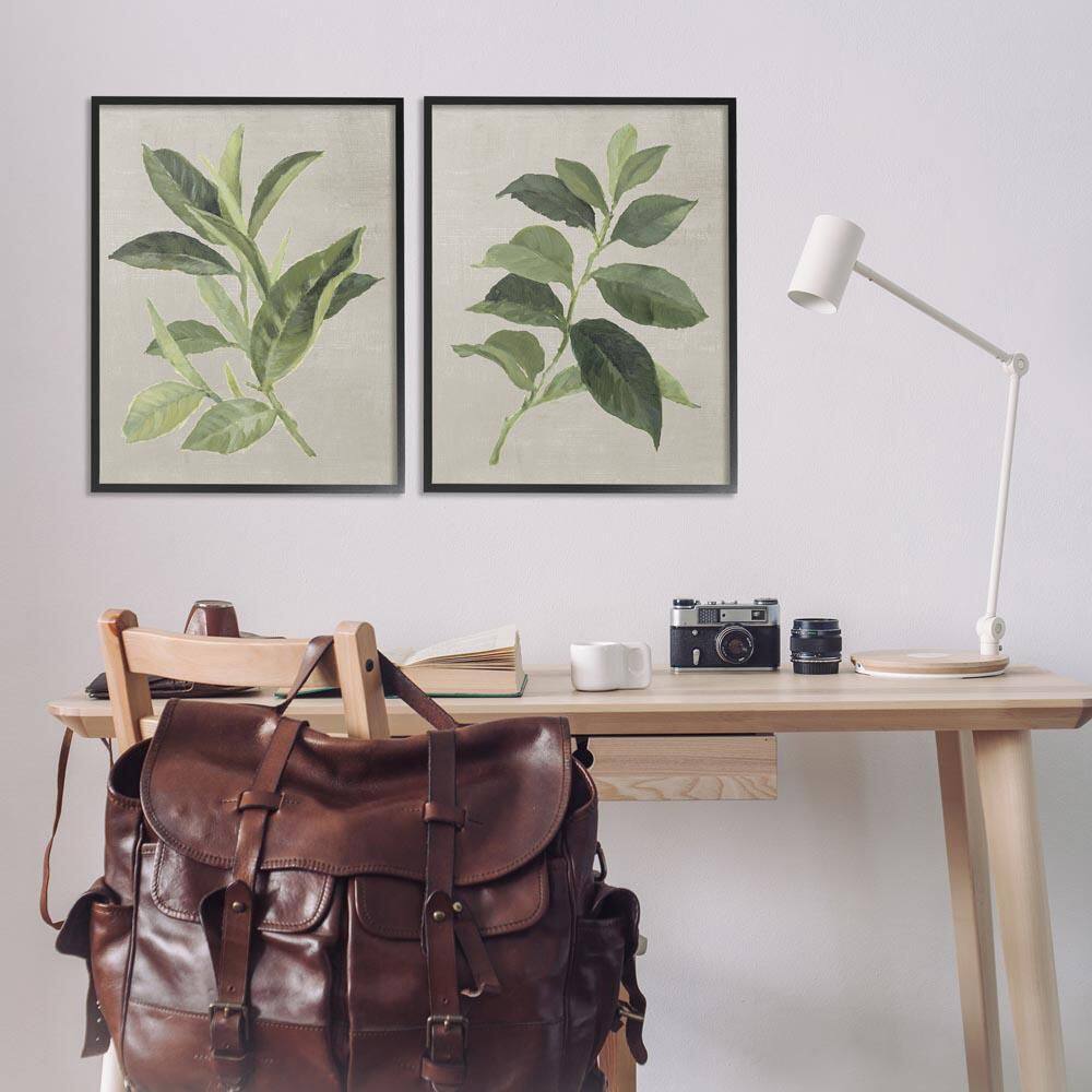 Green Tea and Coffee Plant Leaves by Lanie Loreth 2 Piece Black Framed Nature Giclee Art Print 30 in. x 24 in. price history on PriceWatchPro