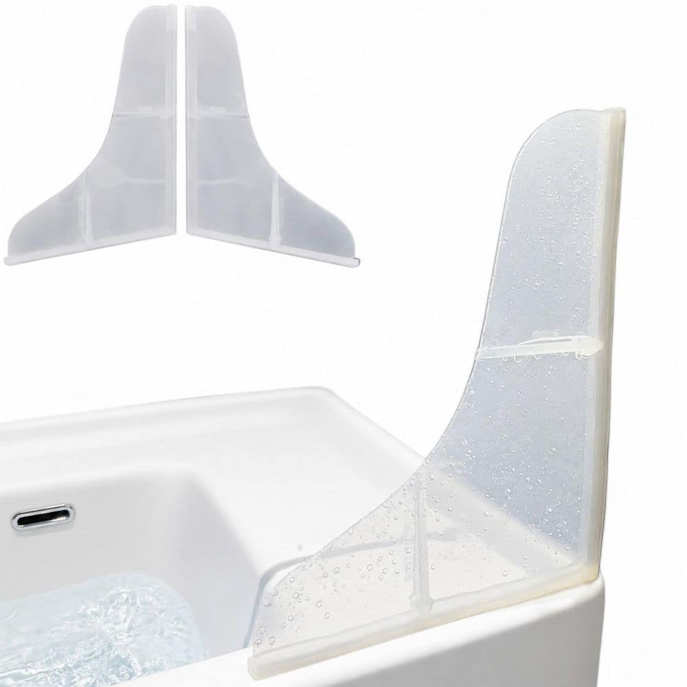 2-Pack Clear Silicone Shower Splash Guard 11.5 in. W x 9.2 in. L Bath Accessory Type price history on PriceWatchPro