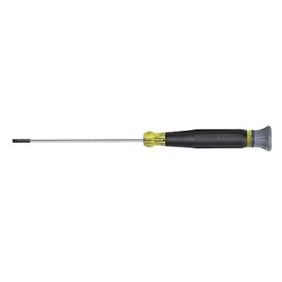 1/8 in. Slotted Electronics Screwdriver with 4 in. Shank- Cushion Grip Handle